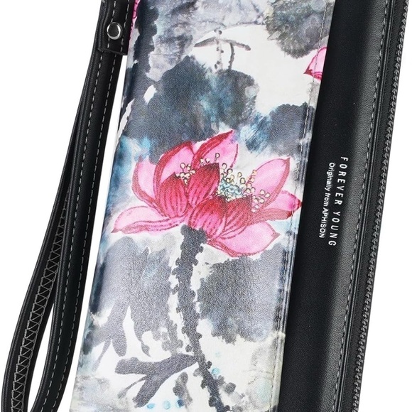 Forever Young Handbags - Forever Young Floral Women's Bag - Black and Pink NWT​